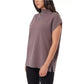 Cyrus Women's Mocked Neck Sleeveless Side Slits Soft Knit Tunic Sweater