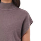 Cyrus Women's Mocked Neck Sleeveless Side Slits Soft Knit Tunic Sweater