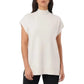 Cyrus Women's Mocked Neck Sleeveless Side Slits Soft Knit Tunic Sweater