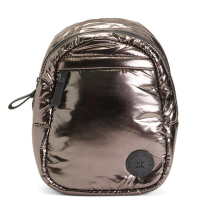 DANSKIN Women's Lowry Crossbody Bag Metallic Nylon Sling Backpack