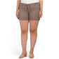 DASH Women's Plus High Rise Stretch Poplin Cargo Shorts