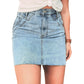 DEAR JOHN Women's Quinn High Rise Raw Hem Denim Mini Skirt
