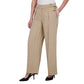 DKNY Lightweight Straight Leg Pants offer timeless style with modern comfort. Crafted from a rayon-nylon blend, these pants feature a lightweight textured fabrication perfect for any season. The classic straight leg silhouette is enhanced with front pleats, functional front pockets, and decorative back welt pockets for a polished look. These full-length pants transition seamlessly from office to weekend. The belted design adds definition at the waist, while the relaxed fit ensures all-day comfort.