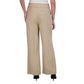 DKNY Women's High Rise Lightweight Textured Belted Wide Leg Dress Pants