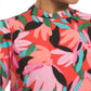 DONNA MORGAN Women's Mock Neck Long Sleeve Floral Print Shift Mini Dress