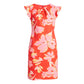 DONNA RICCO Women's Flutter Sleeve Floral Mini Sheath Dress