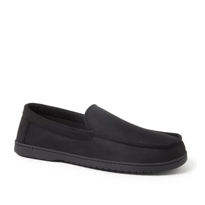 Dearfoams Men's Jason Perforated Microsuede Memory Foam Indoor Outdoor Moccasin Slippers