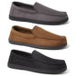 Dearfoams Men's Jason Perforated Microsuede Memory Foam Indoor Outdoor Moccasin Slippers
