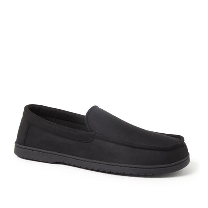 Dearfoams Men's Jason Perforated Microsuede Memory Foam Indoor Outdoor Moccasin Slippers