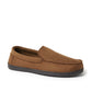 Dearfoams Men's Jason Perforated Microsuede Memory Foam Indoor Outdoor Moccasin Slippers