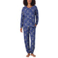 Caracter Women's 2-Piece Printed Long Sleeve Soft Jersey Pajama Lounge Set
