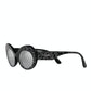 Dolce & Gabbana Oval Cat Eye Leopard Glitter Sunglasses