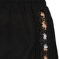 ELAN Women's Semi Sheer Lace Panels Cover-Up Shorts