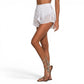 ELAN Women's Semi Sheer Lace Panels Cover-Up Shorts