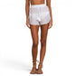 ELAN Women's Semi Sheer Lace Panels Cover-Up Shorts