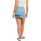 EMORY PARK Women's Patchwork Frayed Trim Denim Mini Skirt