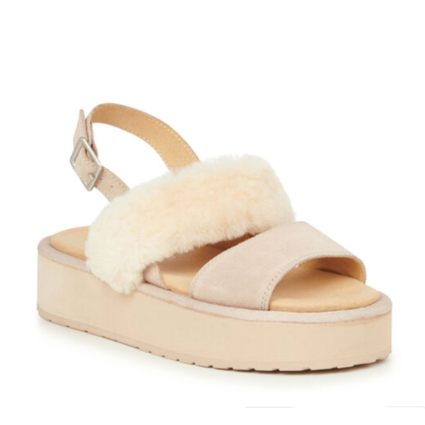 EMU Australia Women's Durack Genuine Sheepskin Suede Fur Platform Stinger Sandals