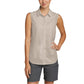 Eddie Bauer Women's Moisture Wicking Stretch Top Button Down Sleeveless Shirt