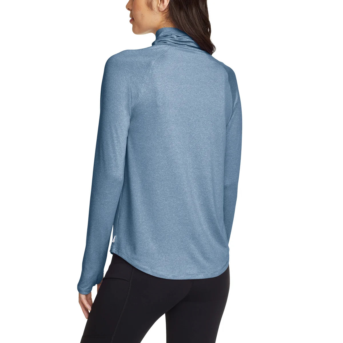 Eddie Bauer Women's UPF 50+ Moisture Wicking Funnel Neck Long Sleeve Casual Active Top