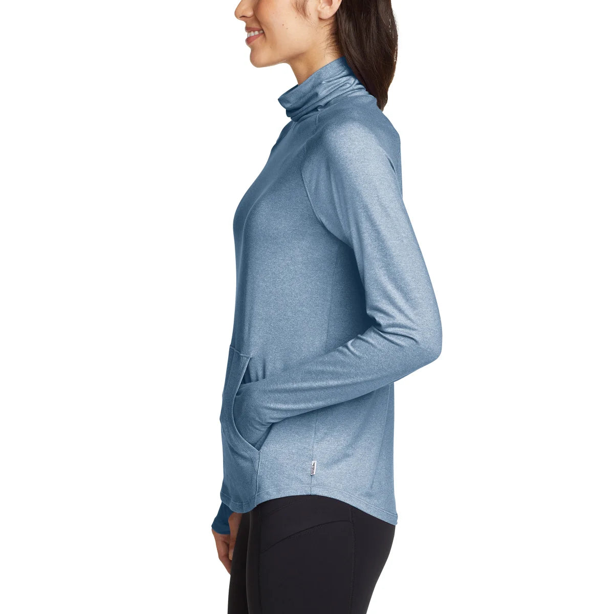 Eddie Bauer Women's UPF 50+ Moisture Wicking Funnel Neck Long Sleeve Casual Active Top