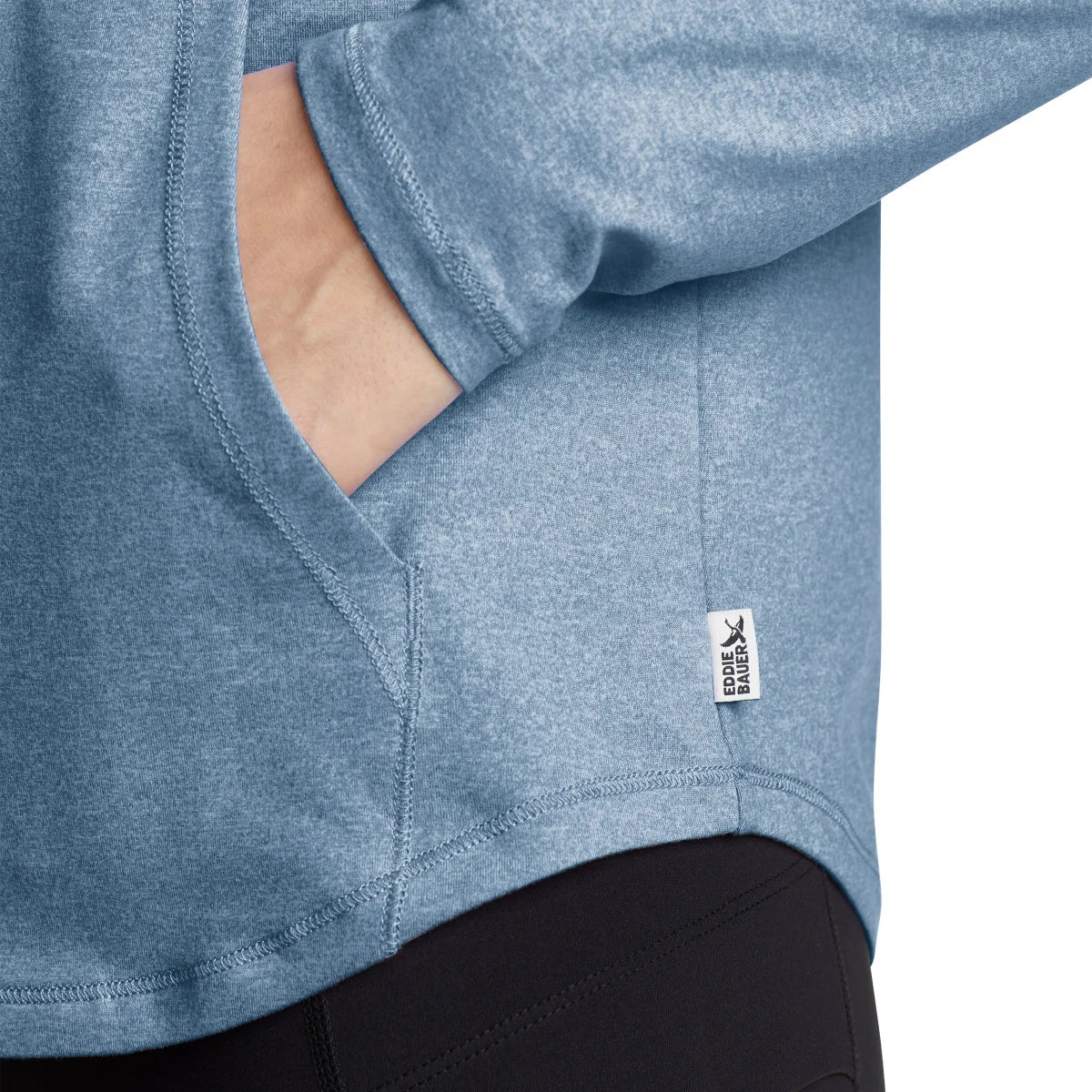 Eddie Bauer Women's UPF 50+ Moisture Wicking Funnel Neck Long Sleeve Casual Active Top