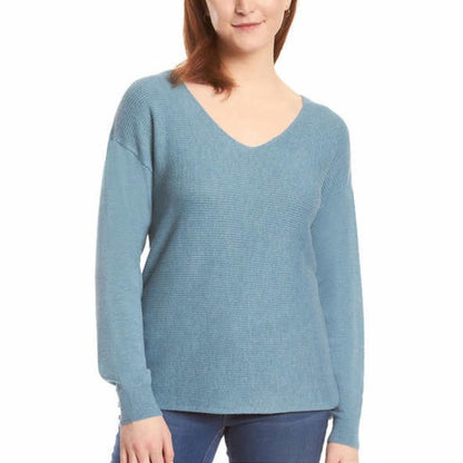 Ella Moss Women's Soft Ribbed V-Neck Sweater
