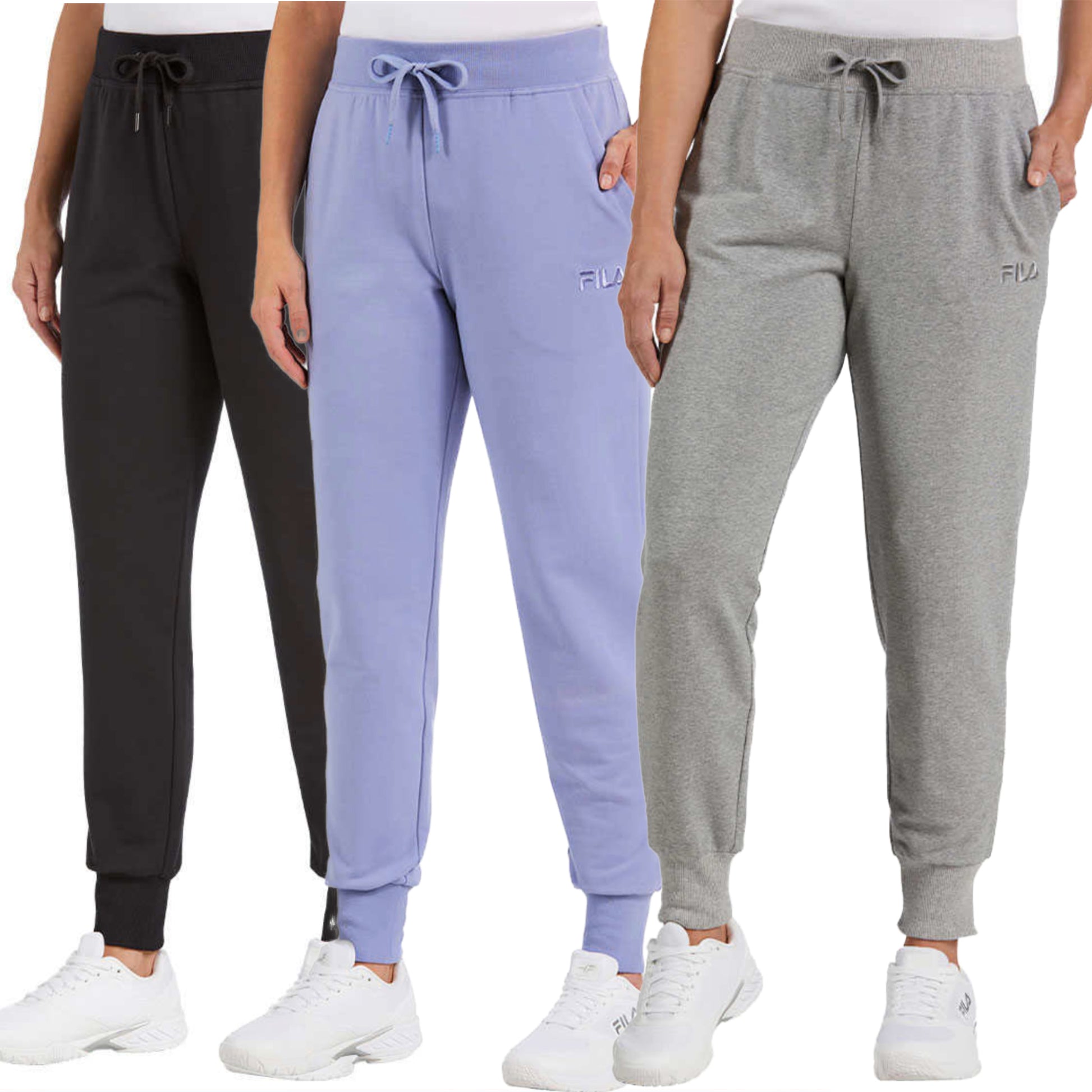 FILA Women's Soft Cotton Blend French Terry Active Pants Joggers – Letay  Store