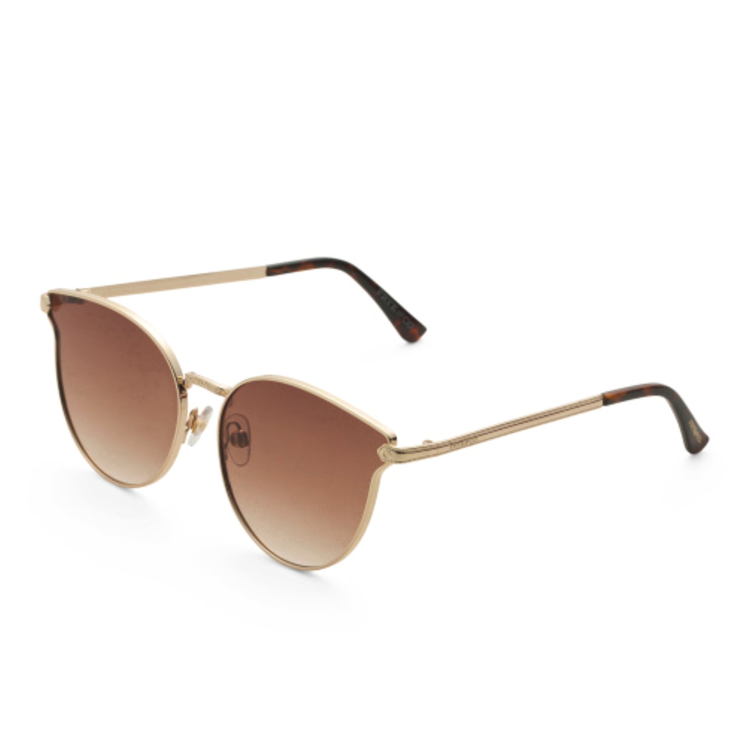 FRYE & CO Women's Cat Eye Gold Tone Metal Frame UV Protection Sunglasses