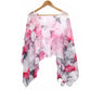 Fashion Women's Floral Print Lightweight Chiffon Poncho Cover Up