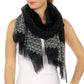 Fashion Women's Lightweight Semi Sheer Floral Embroidered Scarf Shawl Cover-Up
