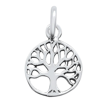 Fashion Women's 925 Sterling Silver Plain Tree Of Life Pendant