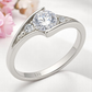 Fashion Women's 925 Sterling Silver Round Solitaire Cubic Zirconia Ring