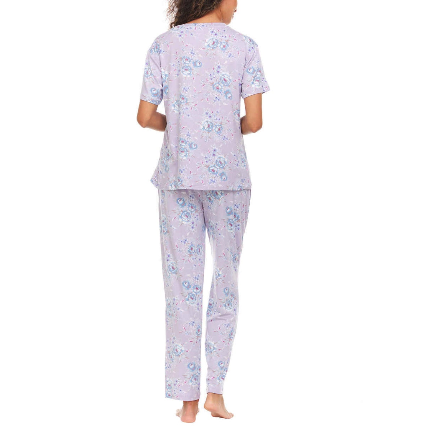 Flora Nikrooz Women's 2-Piece Super Soft Floral Print Top and Pants Pajama Set