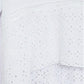 Francesca Bettini Plus Made In Italy Linen Eyelet Drop Hem Tunic Top