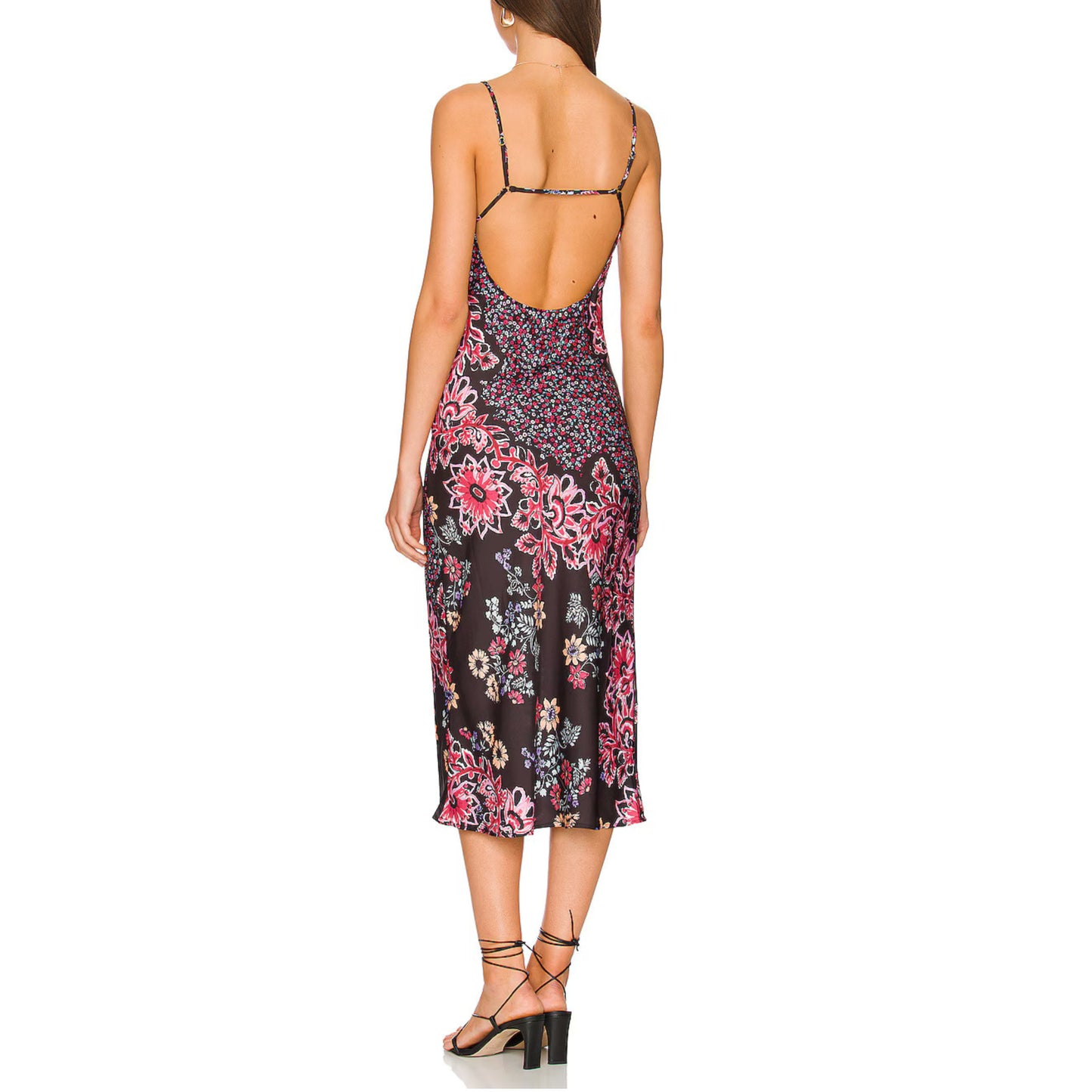 Free People Women's Your Better Side Floral Print Midi Slip Dress