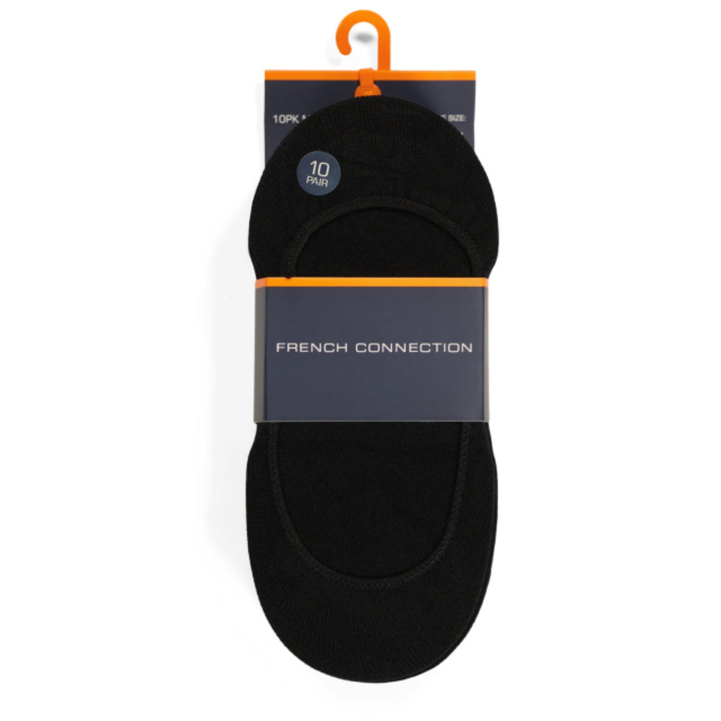 French Connection Women's 10-Pk Non-Slip no Show Socks Micro Career Liners