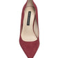 French Connection Women's Pointy Toe Faux Suede Scalloped Pump Heels