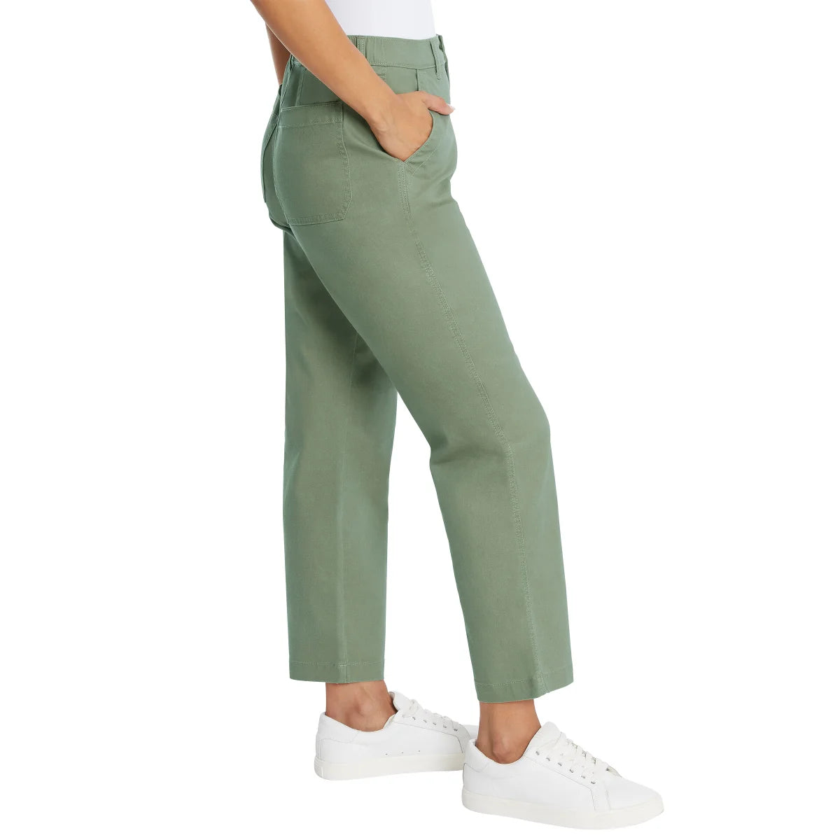 G.H. Bass & Co. Women's Straight Leg Cotton Ankle Chino Pants