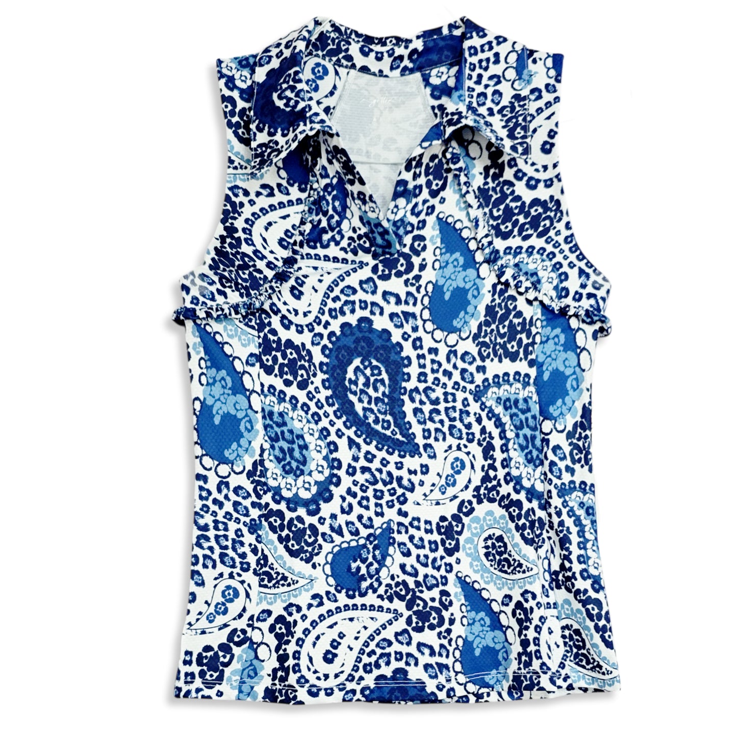 Gottex Women's Moisture wicking UPF 50 Ruffle Golf Tennis Tank Top