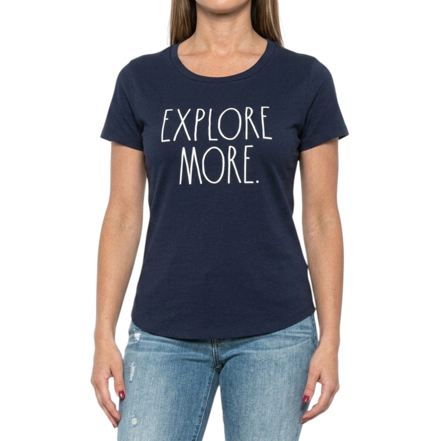 Rae Dunn Women's Explore More Graphic Print Cotton T-Shirt