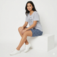 Lucky Brand Women's 2-Piece  Logo Graphic Print T-Shirt and Bandana Print Bike Shorts Set