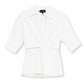 Gracia Collared Cut Out Twisting Point Blouse Top