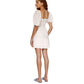 HEARTLOOM Cella Embroidered Eyelet Puff Sleeves Smocked Tiered Mini Dress