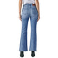 HIDDEN Women's Happi High Rise Distressed Light Wash Denim Flare Jeans