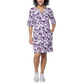 Hang Ten Women's Floral Print UPF 50+ Moisture Wicking Soft Cotton Blend Mini Sun Dress