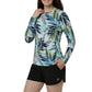 Hang Ten Women's Quick-dry UPF 50+ Long Sleeves Front Pocket Sun Swim T-Shirt