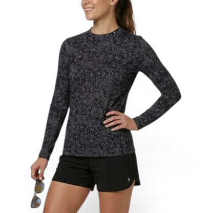 Hang Ten Women's Quick-dry UPF 50+ Long Sleeves Front Pocket Sun Swim T-Shirt