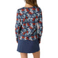 Hang Ten Women's Quick-dry UPF 50+ Long Sleeves Front Pocket Sun Swim T-Shirt