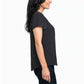 Hilary Radley Women's Dot Print V-neck Flare Short Sleeves Relaxed Fit Top Blouse
