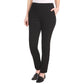 Hilary Radley Women's High Rise Tummy Control Pintuck Pull-On Slim Dress Pants